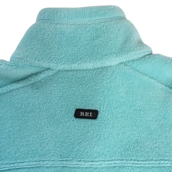 REI Fleece Vest Boulder Ridge Aqua Green Midweight Girls XL (18) - Picture 3 of 6